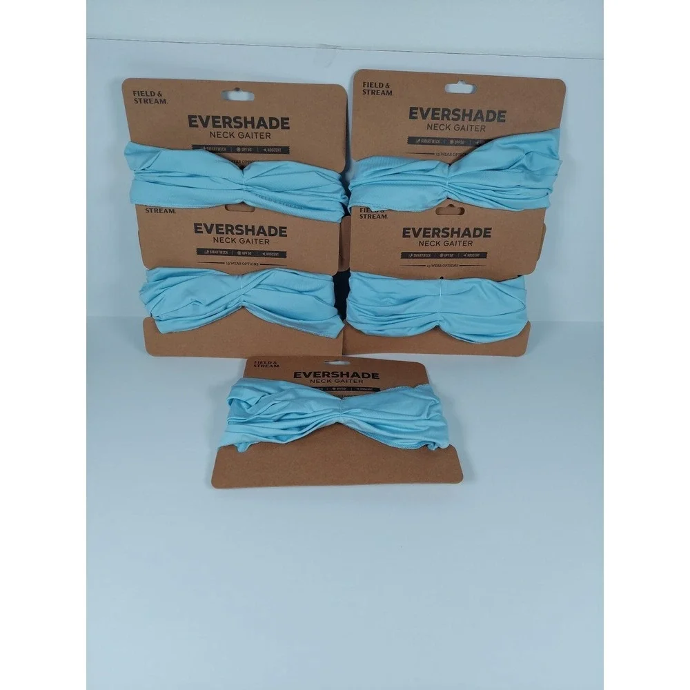 Lot of 5 Field & Stream Evershade Fishing Face Mask Neck Gaiter UPF 50 MSRP $ 70